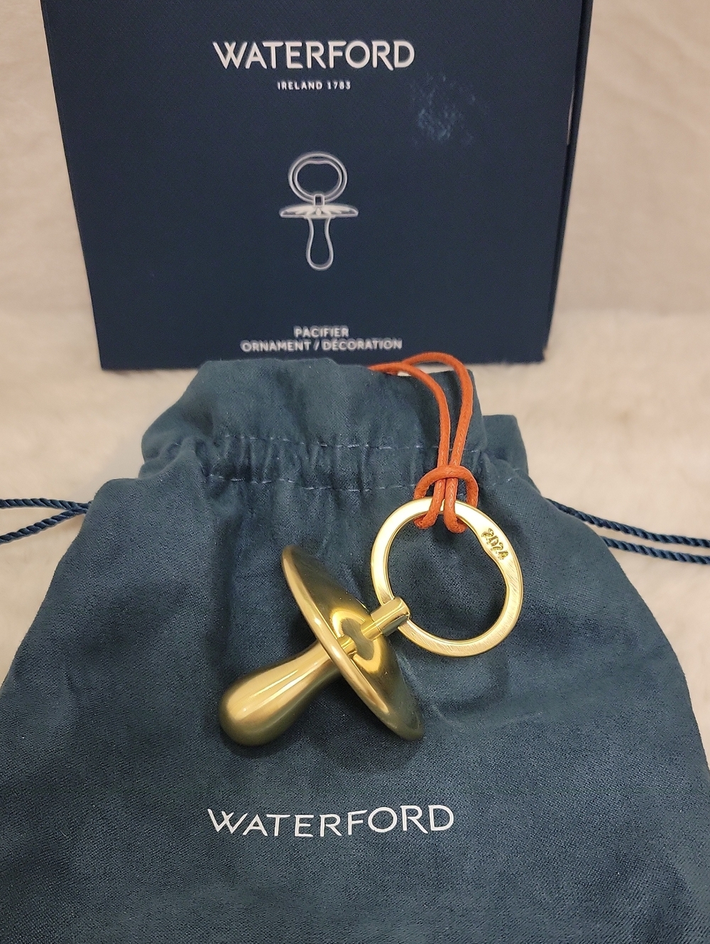 Waterford Brass Pacifier Ornament